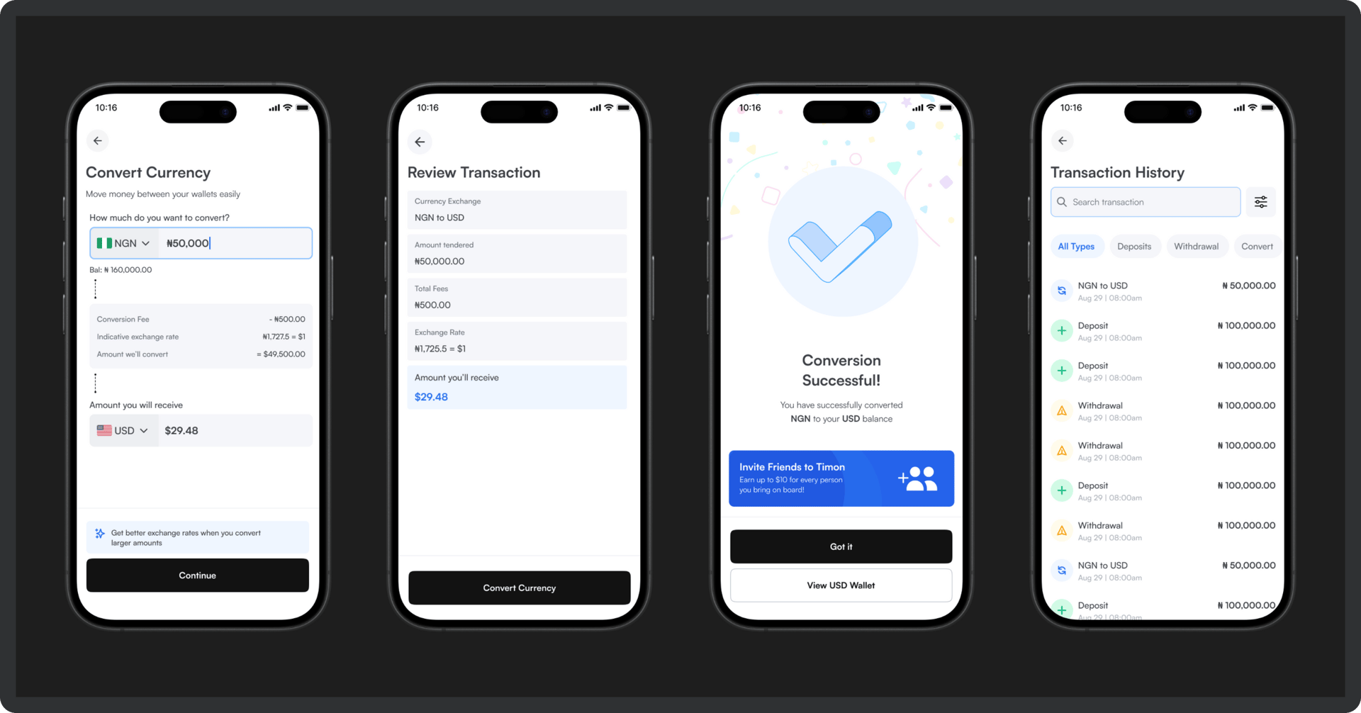 Currency conversion flow